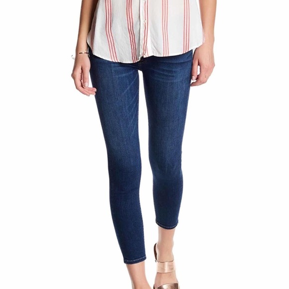 Hudson Jeans Women's Gratitude Dark Wash Krista Super Skinny Cropped Jeans sz 25 - Picture 6 of 7